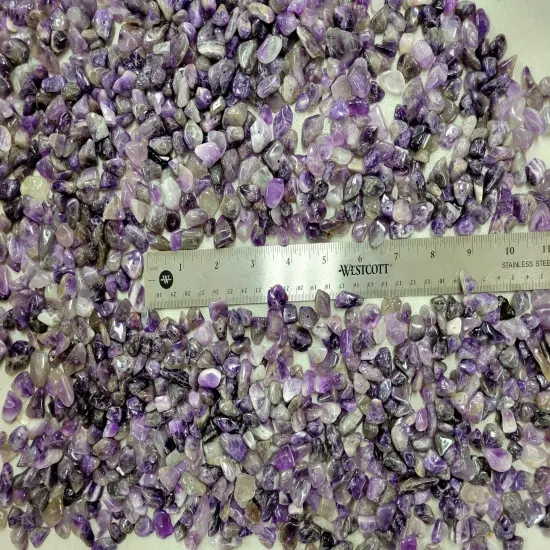 Drilled Tumbled Amethyst Crystal Chips {6}