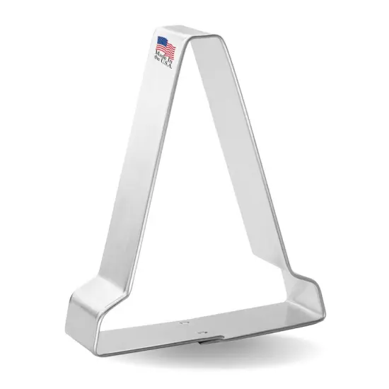 Traffic Cone Cookie Cutter 3.5 in, CookieCutter.com, Tin Plated Steel, Handmade in the USA {1}