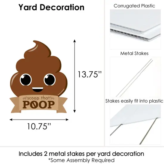 Big Dot of Happiness Scoop That Poop - Outdoor Lawn Sign - No Dog Poop Sign Yard Sign - 1 Piece {7}