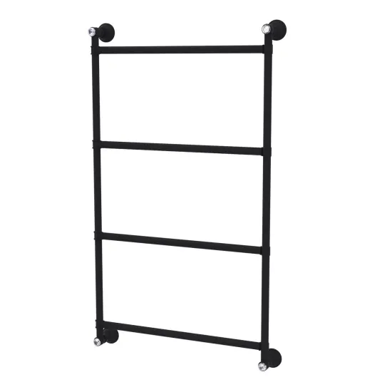 Carolina Crystal Collection 4 Tier 18 Inch Ladder Towel Bar - Matte Black {1}