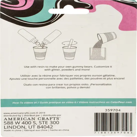 American Crafts Color Pour Resin Mold-Gummy Bear {4}