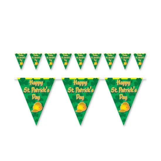 Happy St Patrick's Day Pennant Banner (Pack of 12) {1}