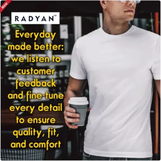 Short Sleeve Crewneck T-Shirts For Adult | RADYAN&reg; Pacific blue {7}