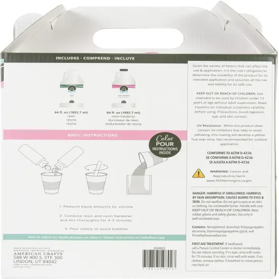 American Crafts Color Pour Resin & Hardener 2/Pkg-64oz Each {4}