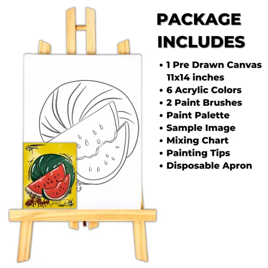 "Antemelon" DIY Canvas Art Kit, Acrylic Paint Size 11x14 inch {2}