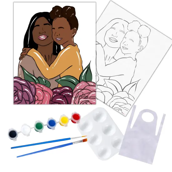 "Mother's Love" DIY Canvas Art Kit for Adults Beginner, Acrylic Paint Size 11x14 inch {1}