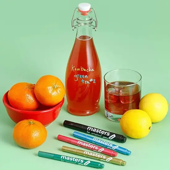 Master Markers Premium Beverage Marker Set-Assorted Colors {5}