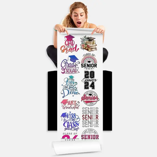 Graduation Class Of 2024 Direct-to-Film DTF Transfer Gang Sheets - 22x60 {2}