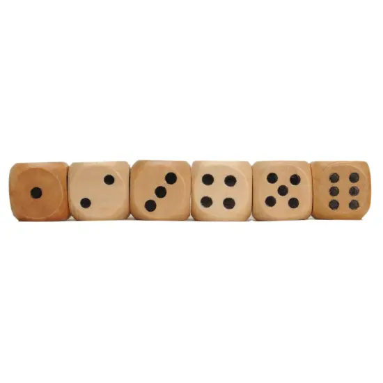 WE Games Wooden Dice - Set of 6 {1}