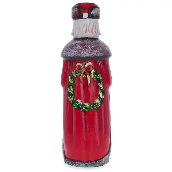 Christmas Tree with Gifts Hand Carved Wooden Santa Figurine 7.25 Inches {4}