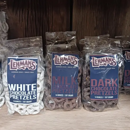 Lehman's Chocolate Covered Mini Pretzels, Chocolate Coated Pretzels, Sweet and Salty Snack, 14 oz Resealable Bag {2}