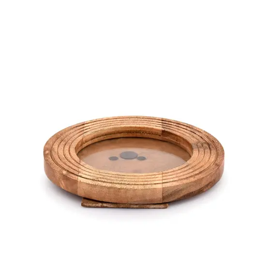 Samhita Round Photo Frame Wooden Stylish Picture Frame Home D&eacute;cor for Tabletop Display, Photo Display Frames. (Photo Size 4" x 4") {5}