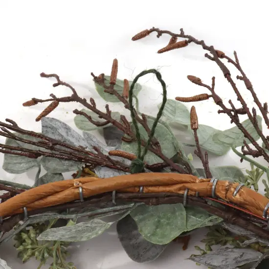 24" Seeded Eucalyptus Wreath - Handcrafted Lifelike Decor for Front Door, Wall, Mantel & Tabletop - Elegant Floral Accent for Home - Floral Home by Artificial Flowers {2}