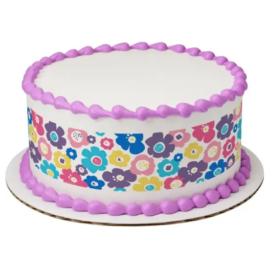 Bohemian Poppies Edible Cake Topper Image Strips {2}