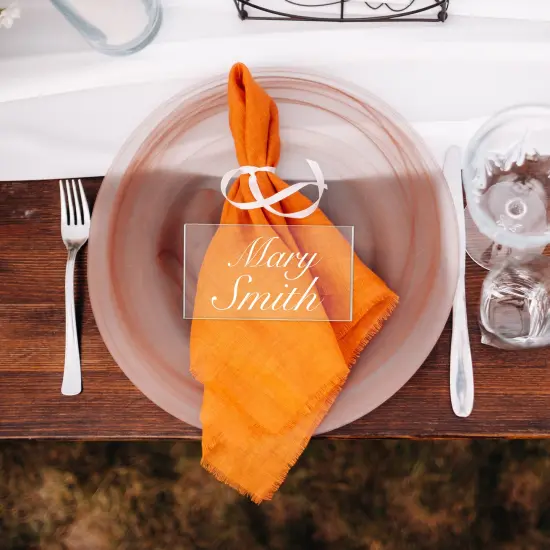 Spec101 Acrylic Place Cards - 2 x 3.5IN Rectangle Acrylic Blanks Name Cards {6}