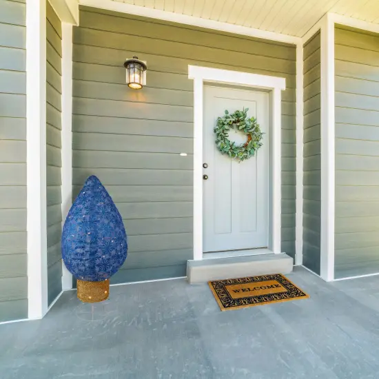 Northlight LED Lighted Retro Light Bulb Outdoor Christmas Decoration - 32" - Blue {5}