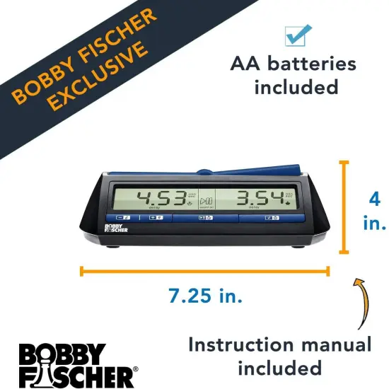 Bobby Fischer Digital Chess Clock/Timer - Powered by DGT {4}