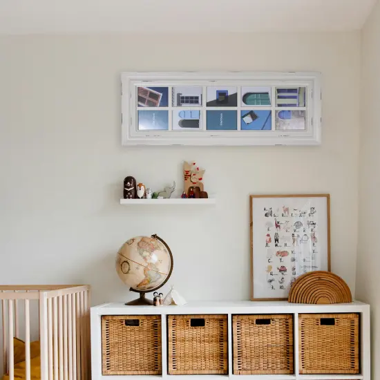 Northlight Weathered Mullions Window Pane Picture Collage - for 4" x 6" Photos - 35" White {6}