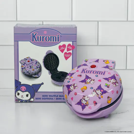 Uncanny Brands Hello Kitty Kuromi Mini Waffle Maker {4}