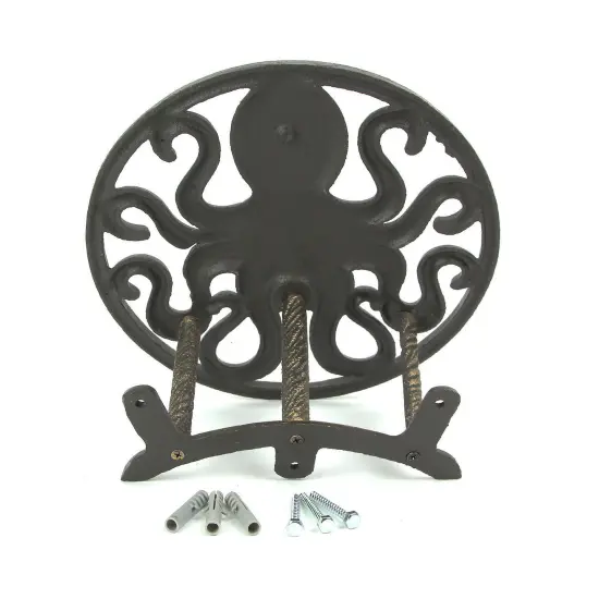 Cast Iron Octopus Decorative Wall Mounted Hanging Garden Hose Holder {4}