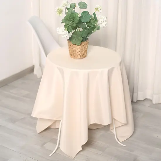 10Pcs Polyester Tablecloth 54 X 54 Inch Beige {1}