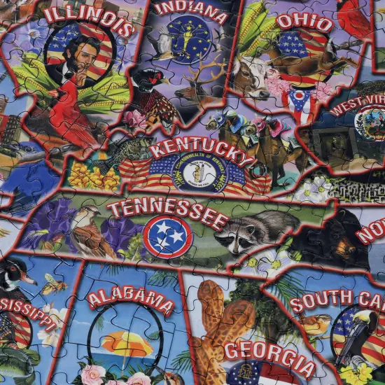 TDC Games USA Vintage Postcards Jigsaw Puzzle - 1,000 Pieces {5}