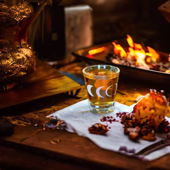 2oz Moon Phases Shot glass {4}