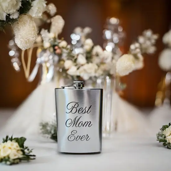 8oz Best Mom Ever Stainless Steel Flask {5}