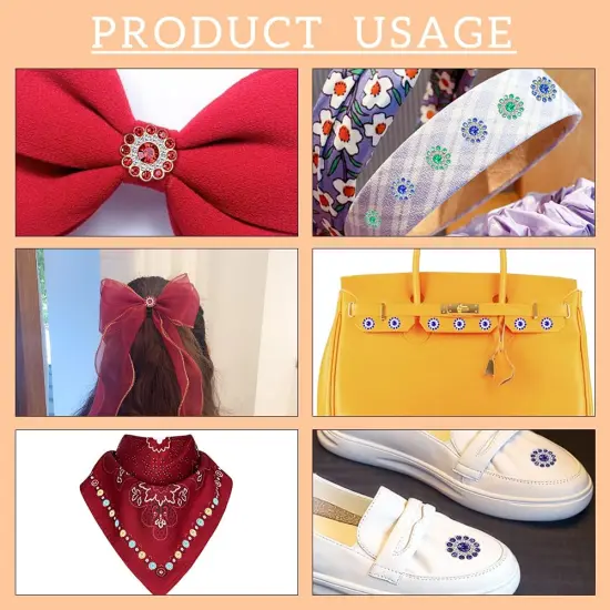 200 Pieces 14mm Flower Shape Claw Cup Sew on Rhinestone Button, Crystal Glass Buttons for Jewelry Making, Clothes, Furniture, Earring, Garment Apparel and DIY Accessories Decoration {6}