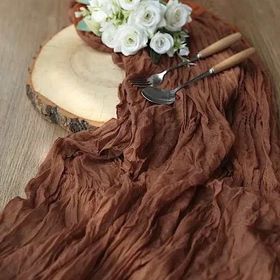 10 feet Cotton Cheesecloth Runner Burgundy {1}