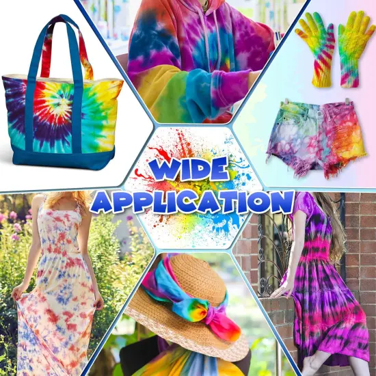 Tie Dye Kit 14 Colors Tie Dye Kit for Large Groups, Christmas Colors Tie Dye for Kids, Non Toxic Permanent Fabric Dye Summer Activities for Kids, Adults, Large Groups, Handmade Party {2}
