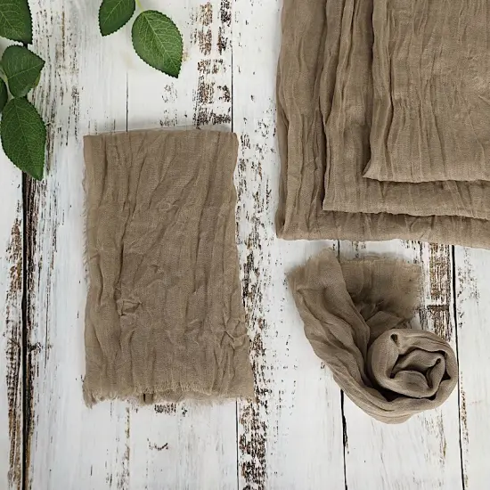 10 Cheesecloth Gauze Cotton Dinner Table Napkins Natural {1}