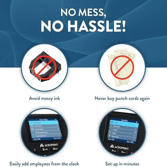 Acroprint&reg; Sonew Biometric Fingerprint Password Time Attendance Machine Employee Checking {5}