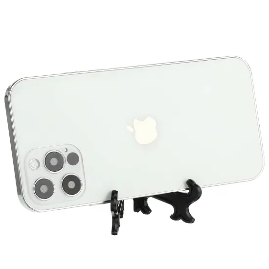 24 Pieces Plastic Easel Plate Display Stands Holders Picture Easel at Weddings, Home Decoration (Black, 3 Inch) {5}