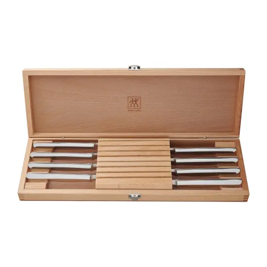 ZWILLING 8-pc 4" Stainless Steel Steak Knife Set w/Presentation Case {1}