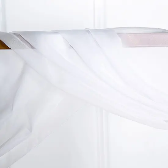 18 feet Sheer Organza CURTAIN Panel BACKDROP Drape White {1}