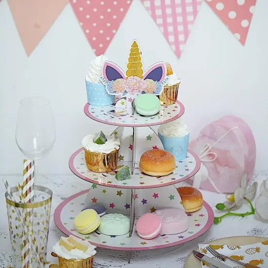 15-Inch tall 3 Tier Assorted Centerpiece Cake Cupcake Stand {3}