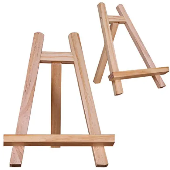 DSHE Small Tabletop Display Stand 8 inch Wooden Table Top A-Frame Artist Easel Canvas Photo Picture Sign Holder Stand {1}