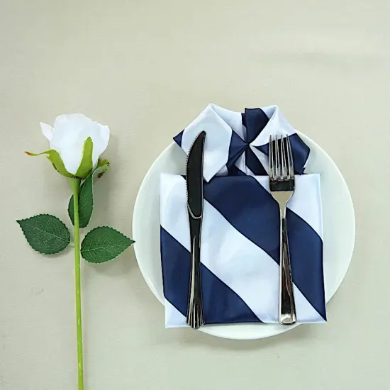 20x20-Inch Stripes Satin Table Napkins {6}