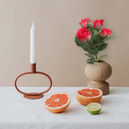 Beauty Shade Silk Rose Spray - 15.4-Inch Cluster of 5 Lifelike Roses for Floral Arrangements and Centerpieces | Floral Home by Artificial Flowers {3}