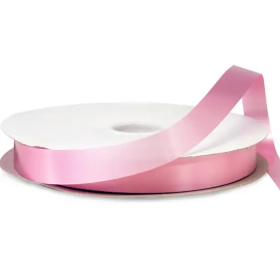 FabricLA Satin Ribbon 3/8 Inch | Polyester Satin Ribbon| 100 Yards Ribbon Ideal for Gifts & Crafting Pink {1}