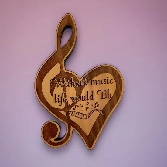 Without Music life would be flat CEDAR Ornament {4}