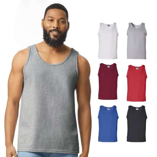 Gildan&reg; Ultra Cotton Crewneck Sleeveless Tank Top - 2200 Royal {2}