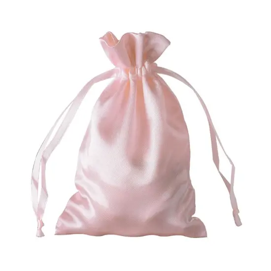 60 pcs 4x6 Satin Favor Drawstring Bags Blush {1}
