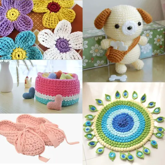 77 Pieces Crochet Hook Set, Aluminum Ergonomic Crochet Hooks with Knitting Needles, Large Eye Blunt Needles, Colorful Crochet Needles, Plastic Stitch Markers, and Case {3}