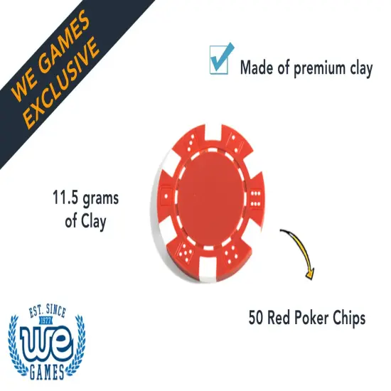 WE Games Clay Poker Chips, 11.5 Gram, Set of 25 {3}