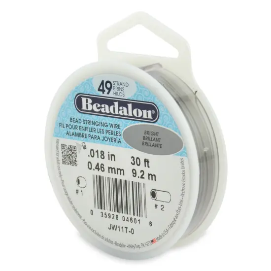 Beadalon Stringing Wire 49-Strand .018"X30'-Bright {1}