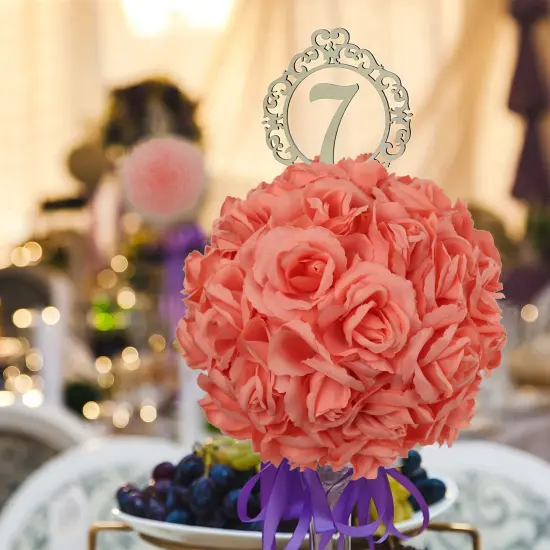 Peach Rose Picks: Set of 100, 8" Stems, 3" Wide, Silk Flowers, Floral Home by Artificial Flowers {3}