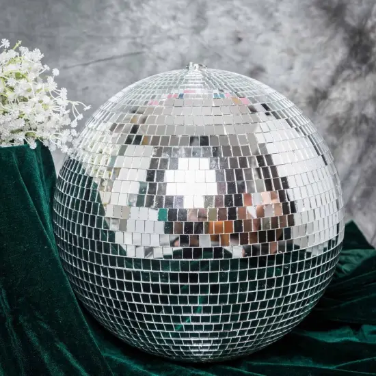 16-Inch wide Foam with Mirror Silver Disco Mirror Ball {3}
