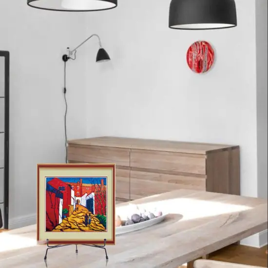 LIONWEI LIONWELI 8inch(4pack) Upgraded Anti-Slip Iron Plate Display Stand Black Easel Display Stand Photo Holder Stand,Displays Picture Frames, Decorative Plates, and Artworks {3}